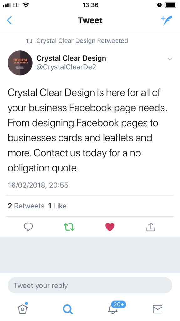 Go and follow Crystal Clear Design