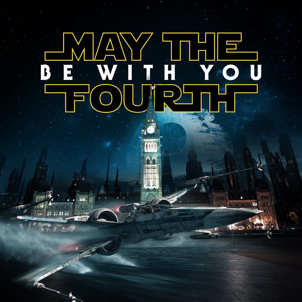 AndrewScheer's tweet photo. That’s no moon… #MayTheFourth https://t.co/vGQUtPCxaX