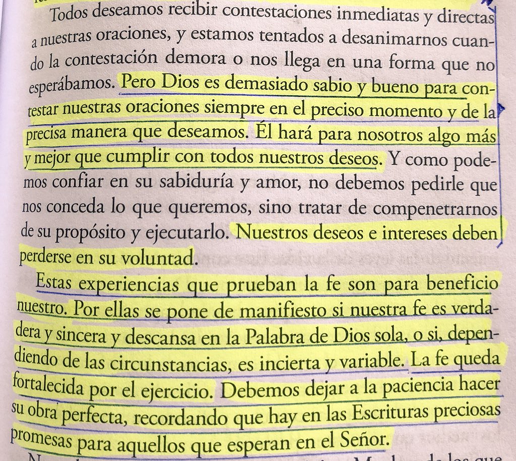 walteralana's tweet photo. Dios es demasiado sabio y bueno para contestar nuestras oraciones en el preciso momento y de la precisa manera que deseamos. Él hará para nosotros algo más y mejor - OE 227 https://t.co/KMOeTe1P2f