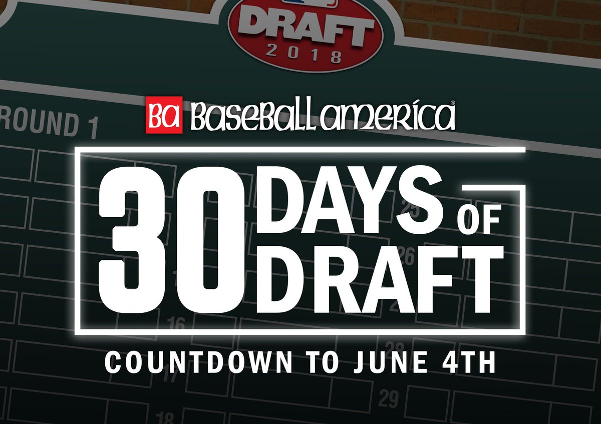 MLBPlayerrep's tweet photo. 30 Days till the 2018 MLB DRAFT! Where do teams see you? Know your number!
#30Days2Go!
#2018MLBDraft https://t.co/InP5QZCJXP