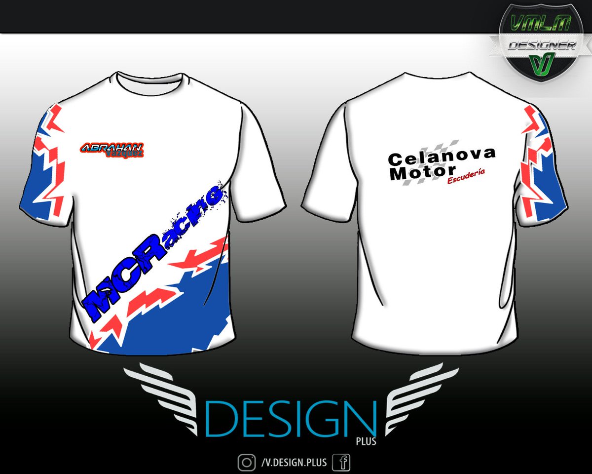 VMLMdesigner's tweet photo. Nuevo trabajo ,está vez diseño de la camiseta del piloto ourensano Abrahan Vázquez del equipo MCRacing que compiten en el #CGR 
https://t.co/iXC7O2LR2J https://t.co/h1eEyKa35H