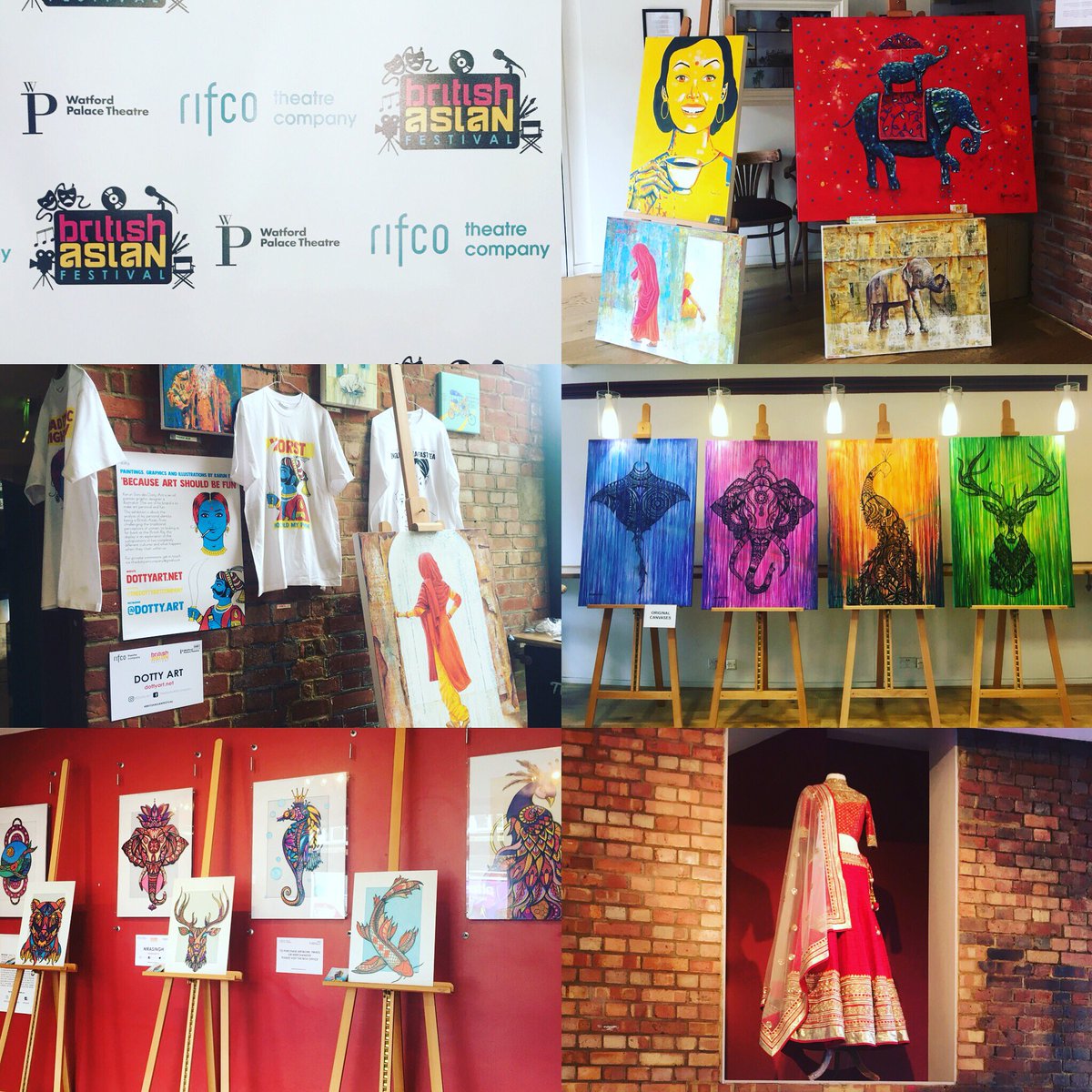 RifcoTheatre's tweet photo. We are open #@watfordpalace for #BritishAsianFestival come check out some cool art! https://t.co/oPtks5pFs7