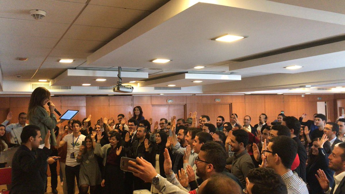 MITEFarab's tweet photo. All times highlight of our trainings is the entrepreneurship oath! And our #BloomMasters finalists took it today @BIATfondation #Tunis Thank you @AmalDokhan @AbdoomJiffry https://t.co/erebCKs9qR