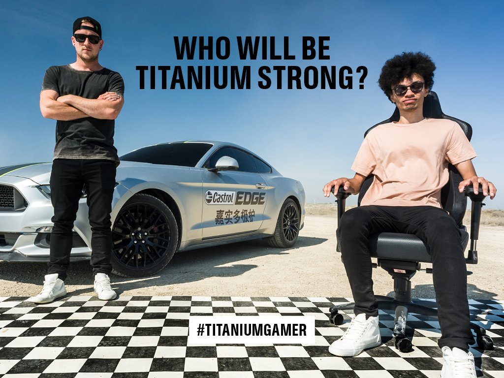 CastrolUSA's tweet photo. Who will be Titanium Strong? Check out Castrol EDGE #TitaniumGamer with @needforspeed https://t.co/HOPMDzq7aO https://t.co/KO1RJdibmj