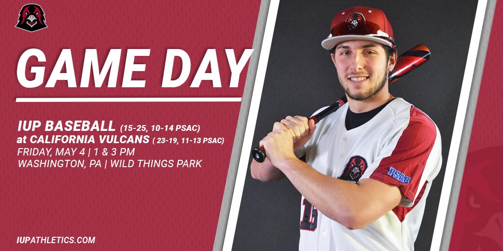 IUPBaseball's tweet photo. GAME DAY AT CAL.
12:30 PM START TIME instead!
#SweepCal #TalonsUp https://t.co/Ct5Z31CYwx