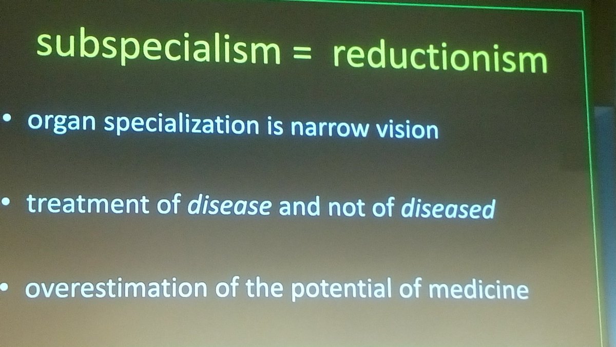 VBpharm's tweet photo. Great slide from Prof Marcel Levi. Remember the whole patient. Why I love @acutemedicine #SAMDAM2 https://t.co/DiZ0yR03fl