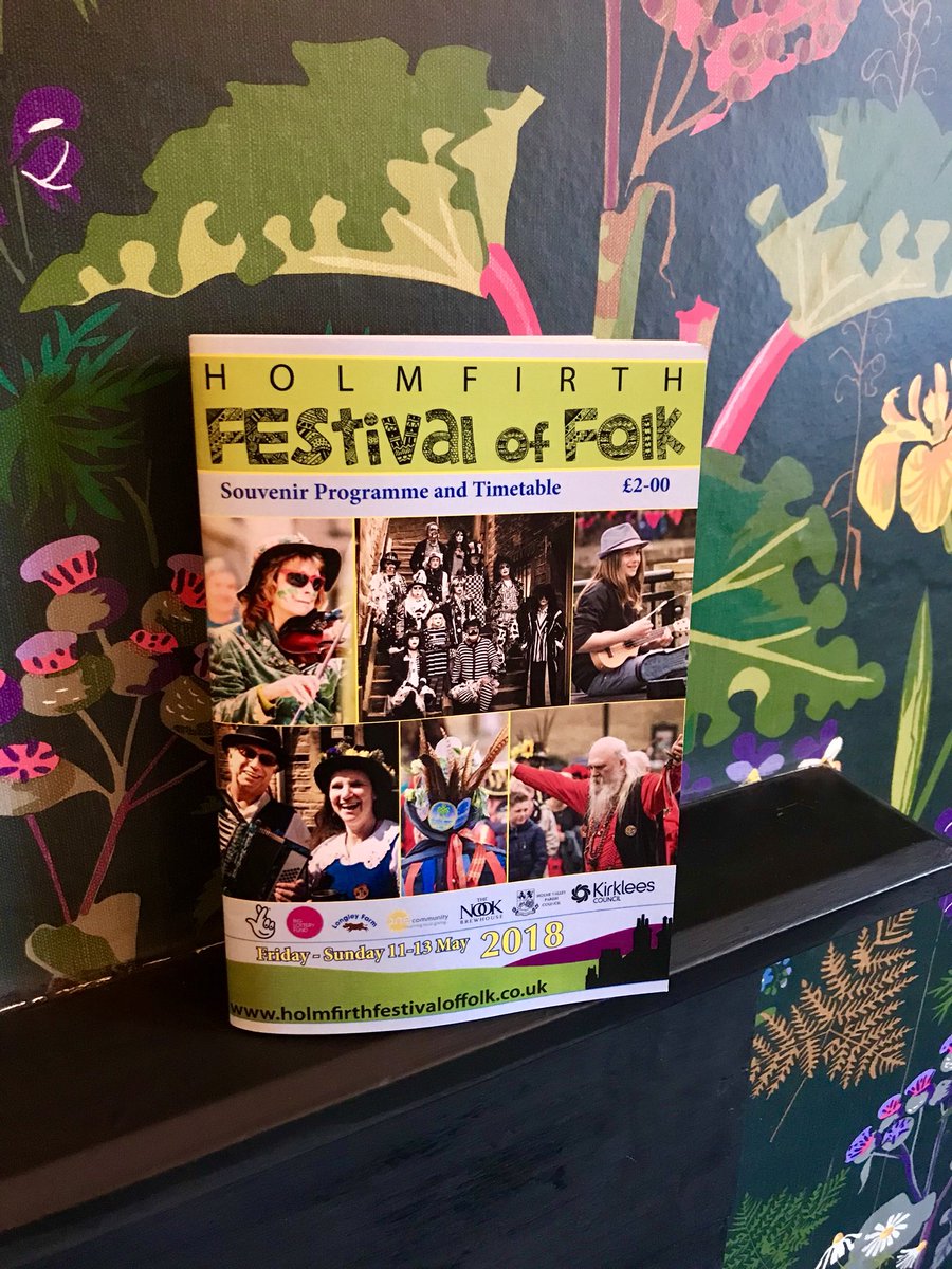Next weekend it’s the Holmfirth festival of folk! Programmes available to buy from us! Live music with us on Saturday from 3pm and Sunday from 2pm! #holmfirth #huddersfield #yorkshire #music #folk #food #beers #weekends