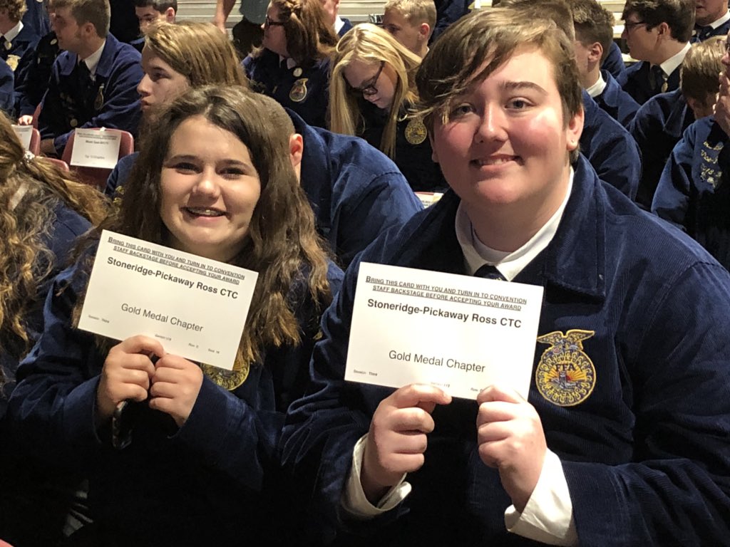 vet_pr's tweet photo. We are excited to start the 3rdnGeneral session of State FFA Convention! We are being recognized as a Gold Metal Chapter! https://t.co/jfrORsh7La