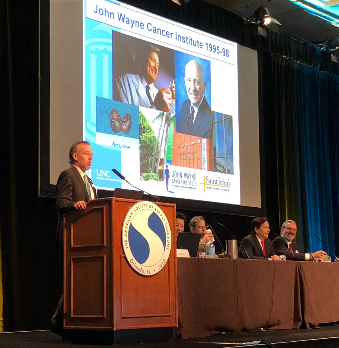 DrTrevanFischer's tweet photo. #ASBrS18 #JohnWayne "The John Wayne Critical Issues in Breast Cancer Forum: The Changing Paradigm for Breast Cancer Surgery" #JWCIAlumni #JWCI https://t.co/8NMoqQZaSJ