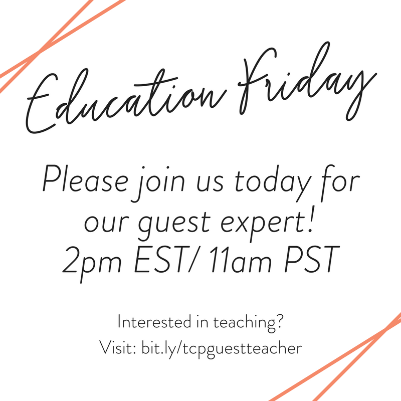 Creatvpotential's tweet photo. STOP and set an alert for 2pm EST (11am PST) TODAY as we sit down with Michelle Vroom and chat about your ideal audience. You will NOT want to miss this {and the rest of the guest expert series, happening every Friday!}. https://t.co/4BoPAfbrvv