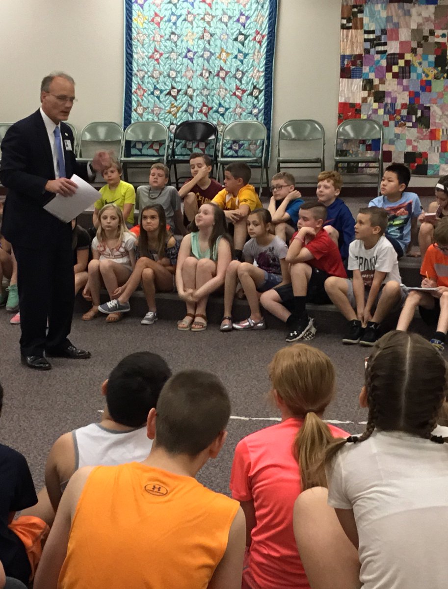 Thank you Rep. Miller for visiting our 4th graders before their trip to Harrisburg next week. Students voted on a house bill to determine Pennsylvania's state cookie. The winner: chocolate chip! <a href="/hempfield/">Hempfield SD</a>