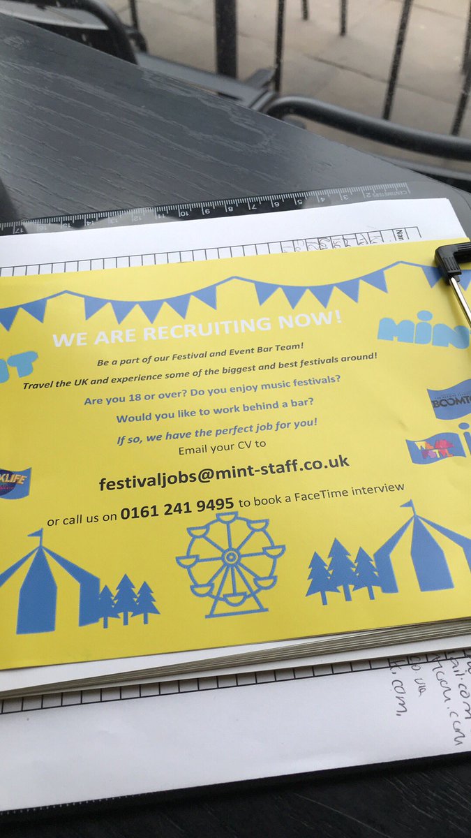 MidgleyPie's tweet photo. Any body interested in working the summer festival contact me for me info #mint staffing https://t.co/IYrz12Ovor