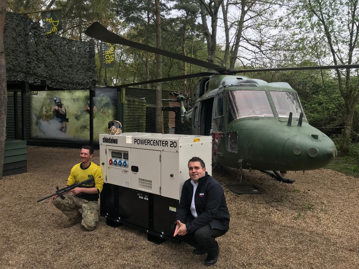 Shindaiwa are pleased to report recent success in supplying 15 of our PowerCenter 20 generators to the UK's largest Paintball company Delta Force. The Shindaiwa machines were selected for their long running fuel tanks and industry leading 3 year warranty.