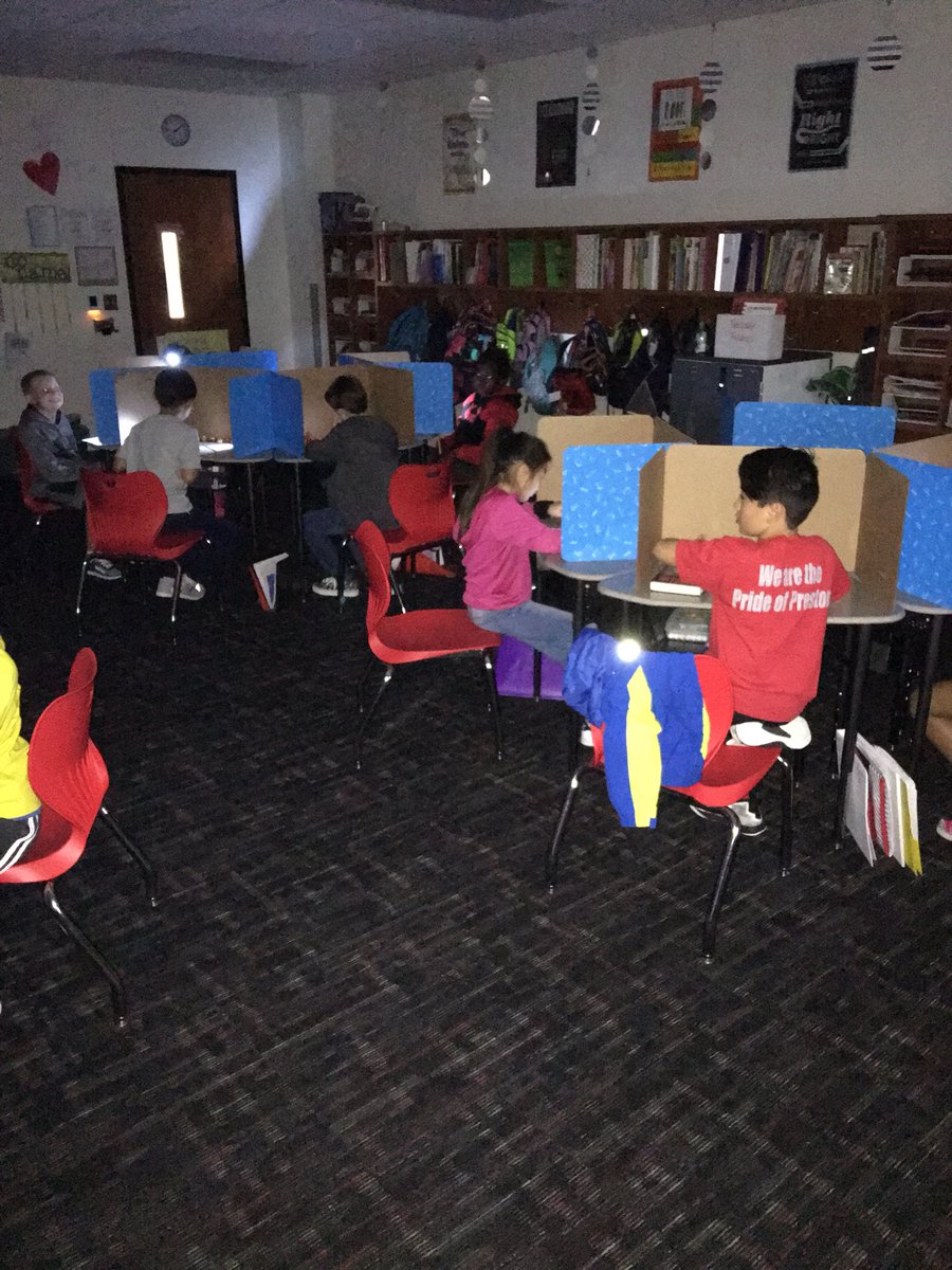 Making the best of this rainy day with flashlight word work! #ThePrestonPride