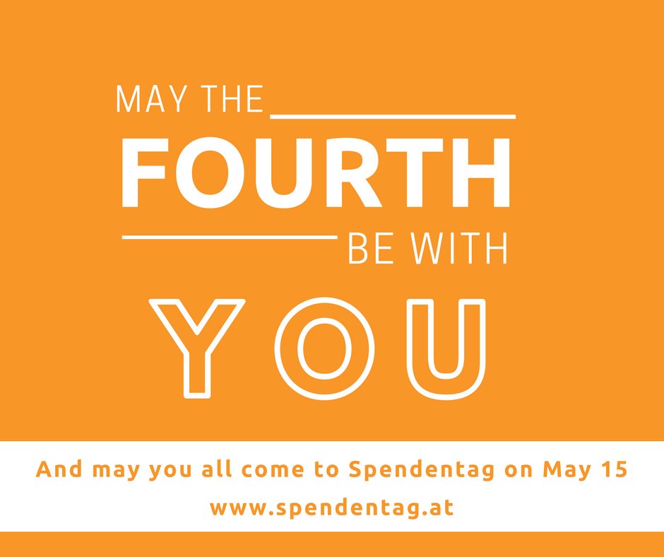 We would really love you to come! #MayThe4thBeWithYou spendentag.at