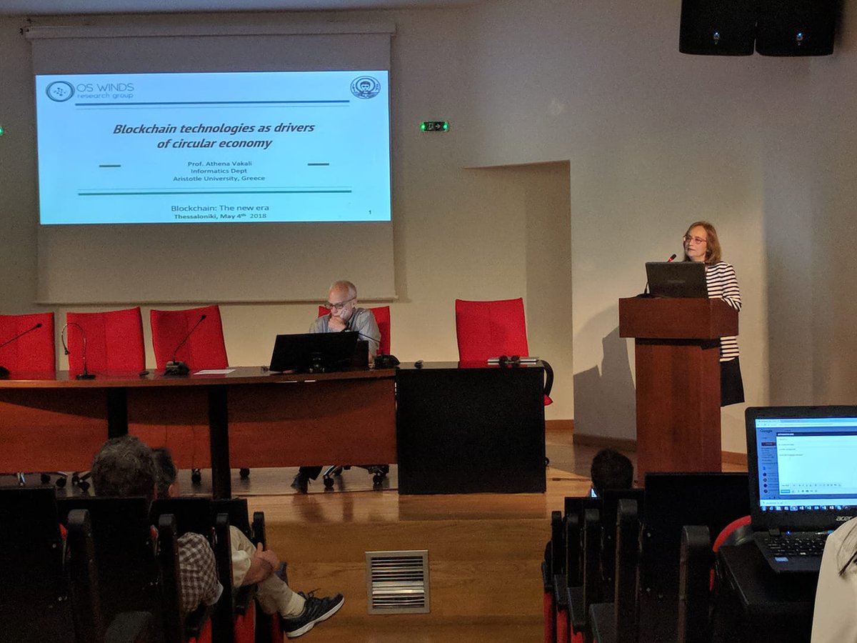 oswinds_auth's tweet photo. @AthenaVakali presented the use of #blockchaintechnology for #circulareconomy through the  #PlasticTwist project at the #OpenData and #BlockChains: An Opportunity to re-imagine #business event #ReclaimPlastic https://t.co/uEoHNWKBPn
