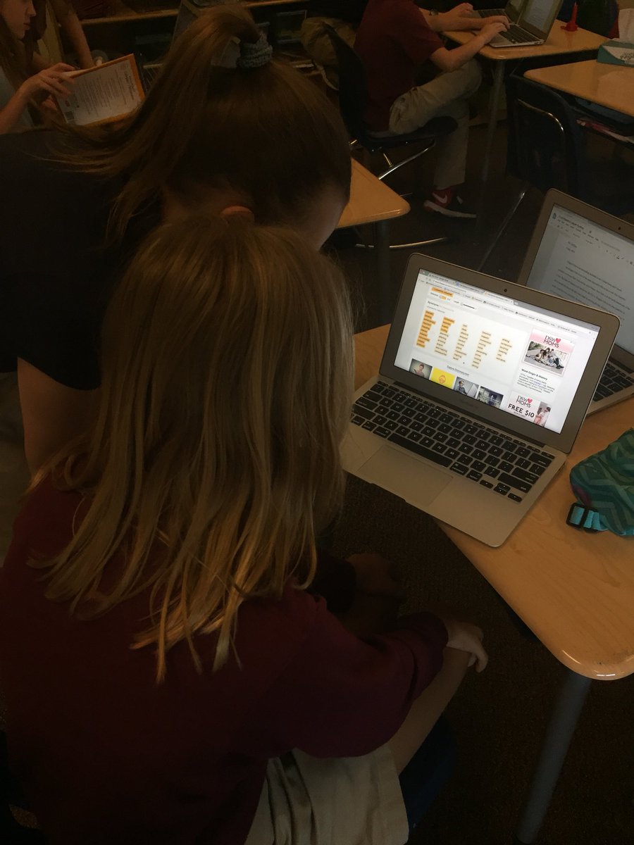 DeFreesWills's tweet photo. Ss breaking out the thesauruses today while working on research papers. It’s great to see the book and digital versions in use. @SchenckSchool #tss5thgrade https://t.co/a7n6vvDthj
