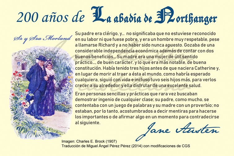 JAcastellano's tweet photo. #FridayCatherine #JaneAusten #NorthangerAbbey #NorthangerAbbey200 #CharlesEBrock El Sr. y la Sra. Morland, padres de Catherine, personas sencillas y prácticas. La última en la serie de postales donde presentamos los principales personajes de #LaabadíadeNorthanger. https://t.co/sS2Wud8MrL