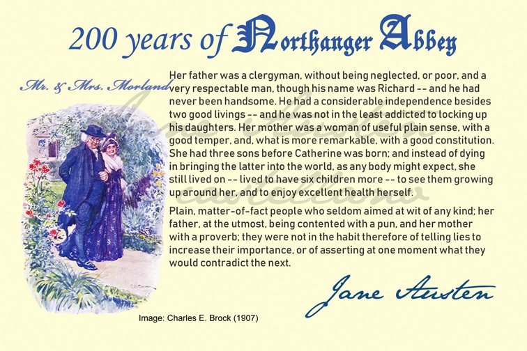 JAcastellano's tweet photo. #FridayCatherine #JaneAusten #NorthangerAbbey #NorthangerAbbey200 #CharlesEBrock El Sr. y la Sra. Morland, padres de Catherine, personas sencillas y prácticas. La última en la serie de postales donde presentamos los principales personajes de #LaabadíadeNorthanger. https://t.co/sS2Wud8MrL