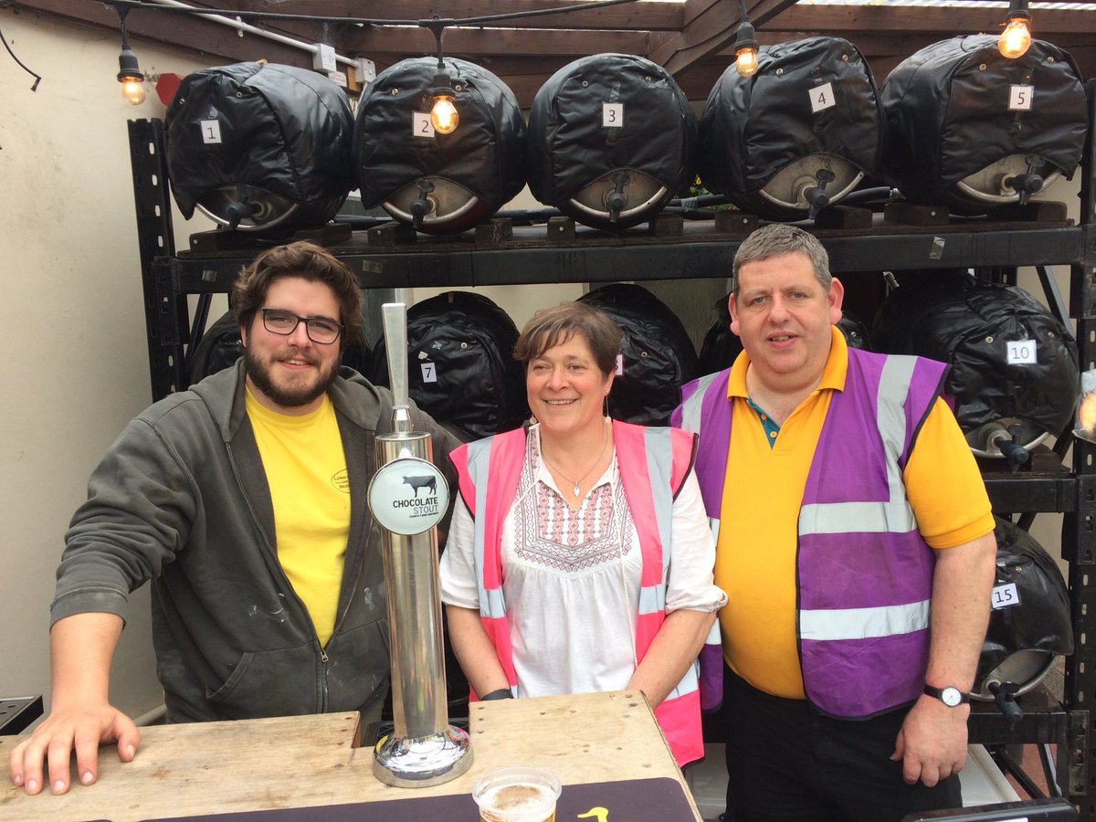 longitch's tweet photo. The gang hard at work serving beer @liharvester Beer Festival four days with great beer ( as usual of course) https://t.co/2Mgimp5Z9D