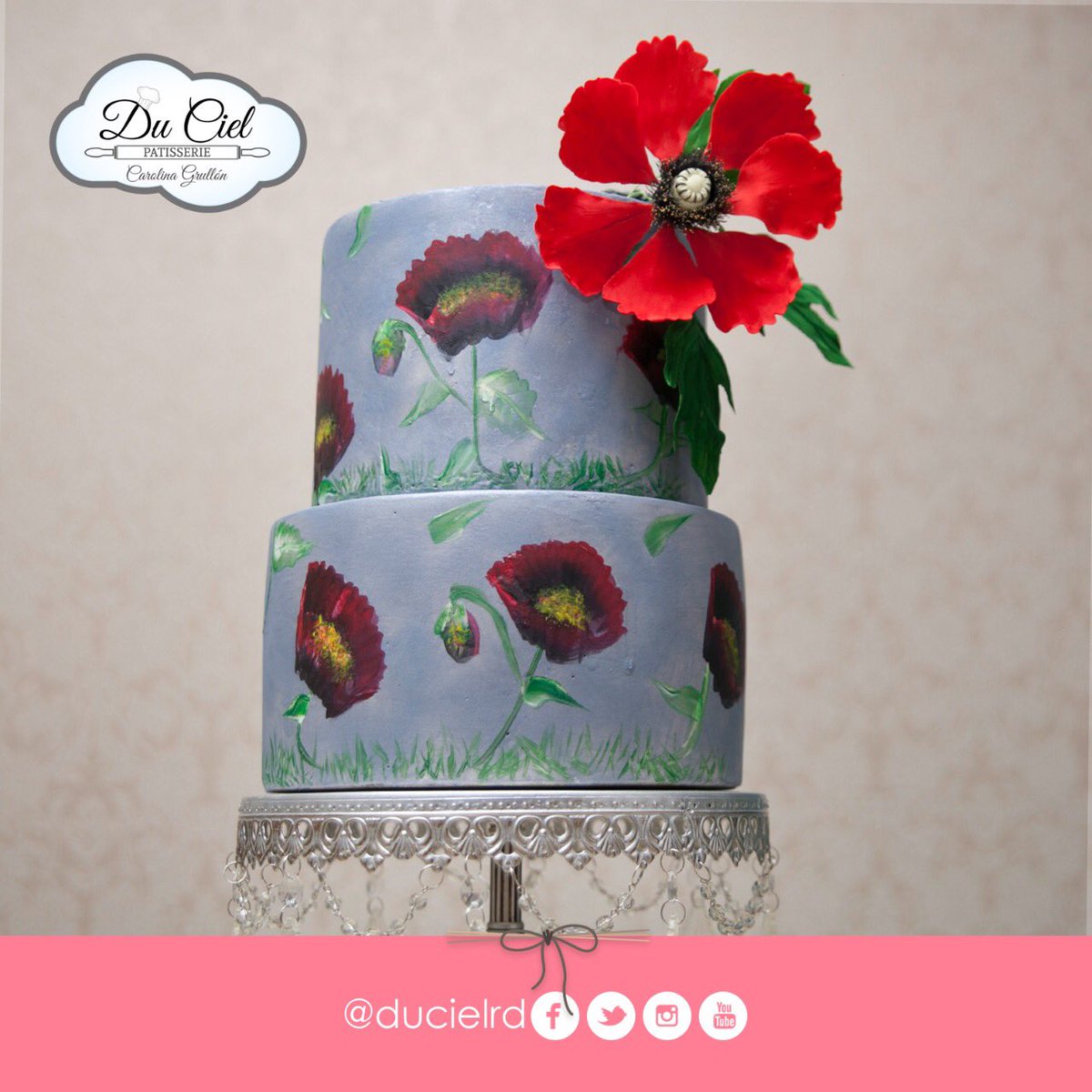 DuCielrd's tweet photo. Convertir un rico bizcocho en esta belleza es un placer para nosotros #DuCiel #Poppy #Flower #Painting #Edible #Colors #Talleres #SugarCraft 
Complaciendo peticiones! https://t.co/TtwiIs7YWd