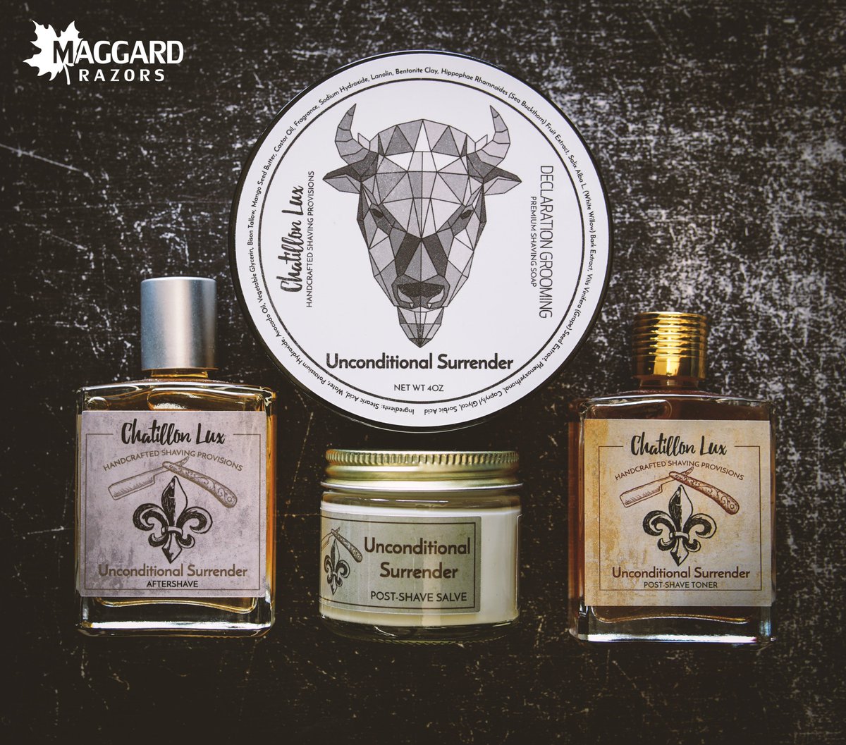 Unconditional Surrender Soap &amp; Aftershaves available @ Maggard Razors!

maggardrazors.com/produ…/unconditional-surrender/