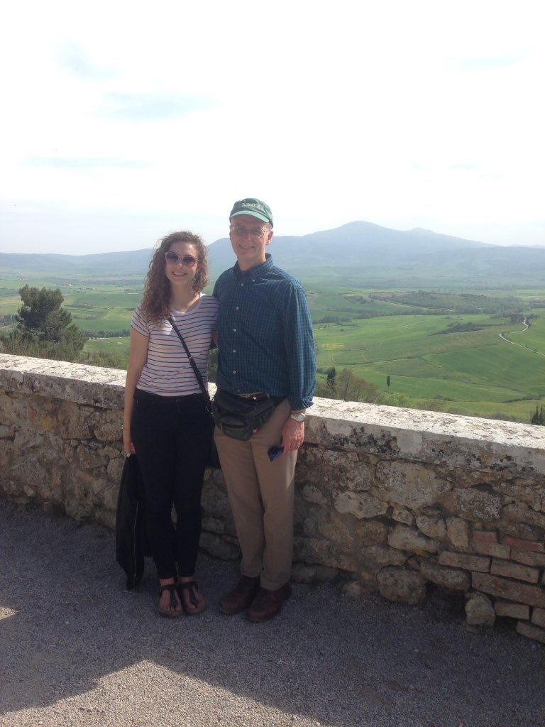 JamesTBorelli's tweet photo. Bryan does this meet the selfie requirement? That is me and my daughter on a field trip in Italy last week #ML31 https://t.co/yqTPYH98up
