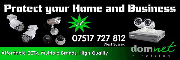 Domnet Electrical, provides Home and Small Business CCTV Installations, from 2 Channel to multiple Channels for larger properties #Littlehampton, #Rustington, #Worthing, #Felpham, #Bognor, #Chichester, #Emsworth, #Portsmouth, #Sussex, #Hampshire, #Surrey