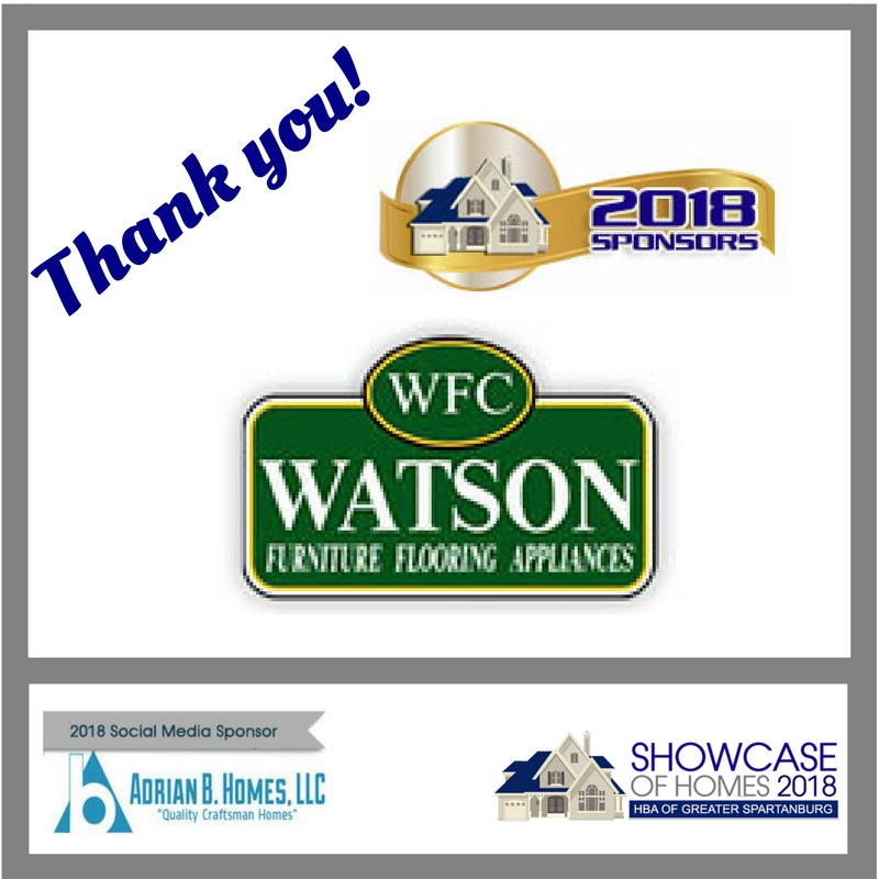 HBASpartanburg's tweet photo. Thank you to all of the sponsors for our #ShowcaseofHomes this year, including Watson Furniture! #homebuilders #showcaseofhomes #spartanburgsc #lovewhereyoulive https://t.co/Unl8Pjuvpg