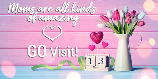 GOjoinGO's tweet photo. 𝗚𝗢 𝗩𝗶𝘀𝗶𝘁: Did your Mom turn your old room into a craft room or yoga studio? That's ok, you can still visit her this Mothers Day &amp; save BIG on your hotel room. Don't forget the card (&amp; write from the heart :) https://t.co/jsWkaBEq2P #mothersday #momsrock #timewithmom https://t.co/cXyCrNiGfr
