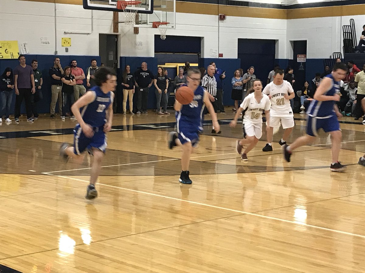 Section6USBBall's tweet photo. Sweet Home Panthers hosting the first Section VI afternoon assembly Unified Basketball Game over 1,100 in the stands What a great game by both teams https://t.co/CdS374MEXF