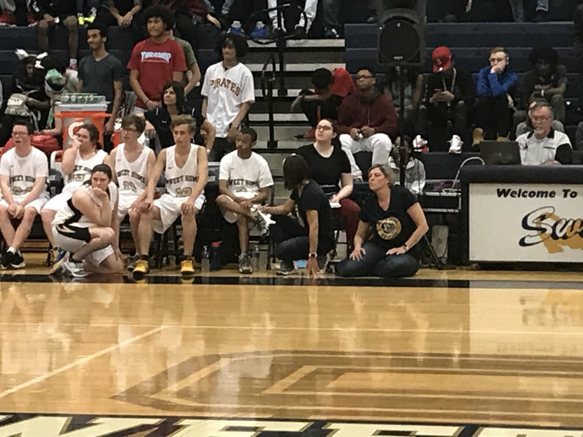 Section6USBBall's tweet photo. Sweet Home Panthers hosting the first Section VI afternoon assembly Unified Basketball Game over 1,100 in the stands What a great game by both teams https://t.co/CdS374MEXF