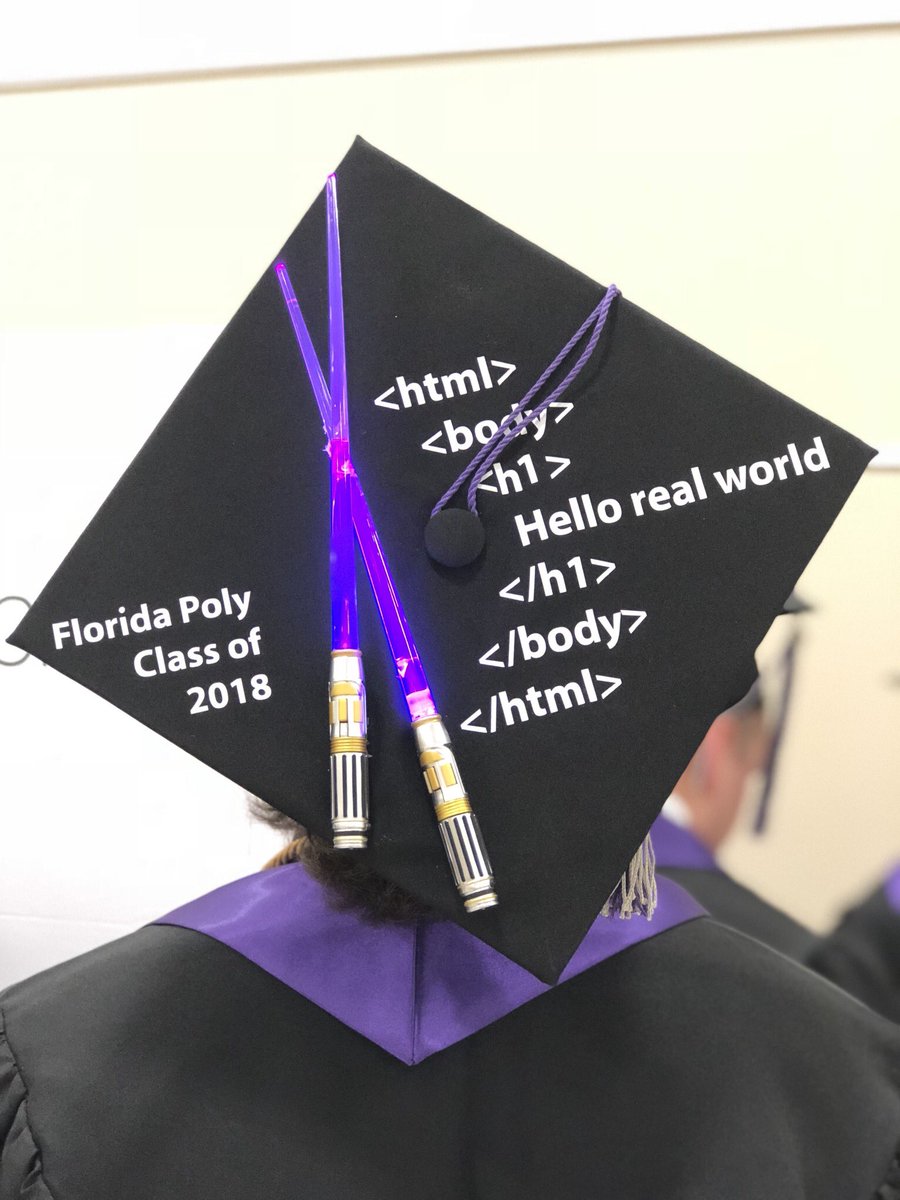 FLPolyU's tweet photo. Lovin these creative graduation caps! π #FLPolyGrad18 #BeTheNext https://t.co/YK0LVZN2im