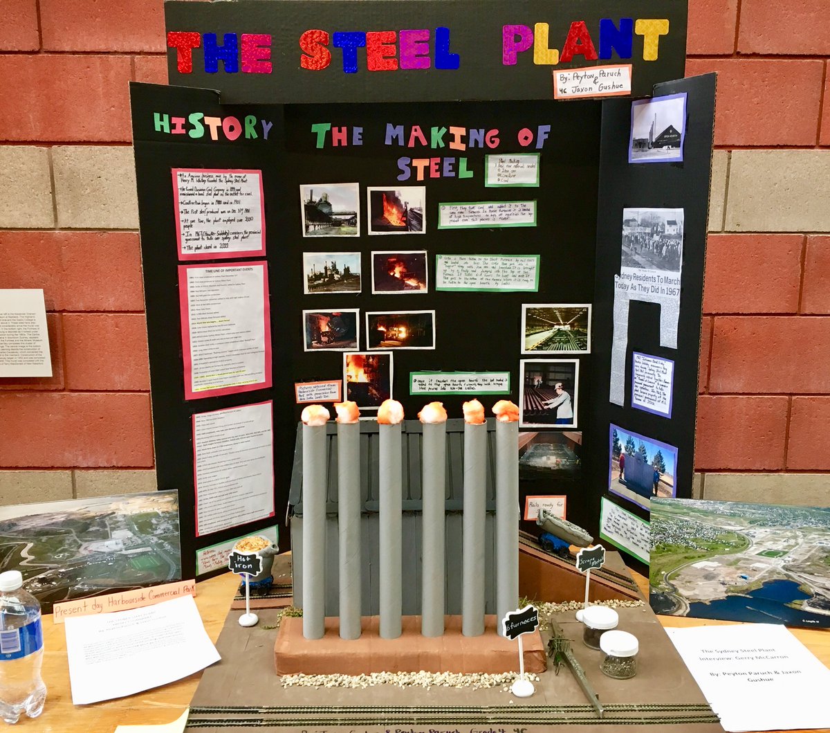 So many great projects at the Heritage Fair held this afternoon in the Great Hall! Here is one on the Sydney Steel Plant⛓⚙️