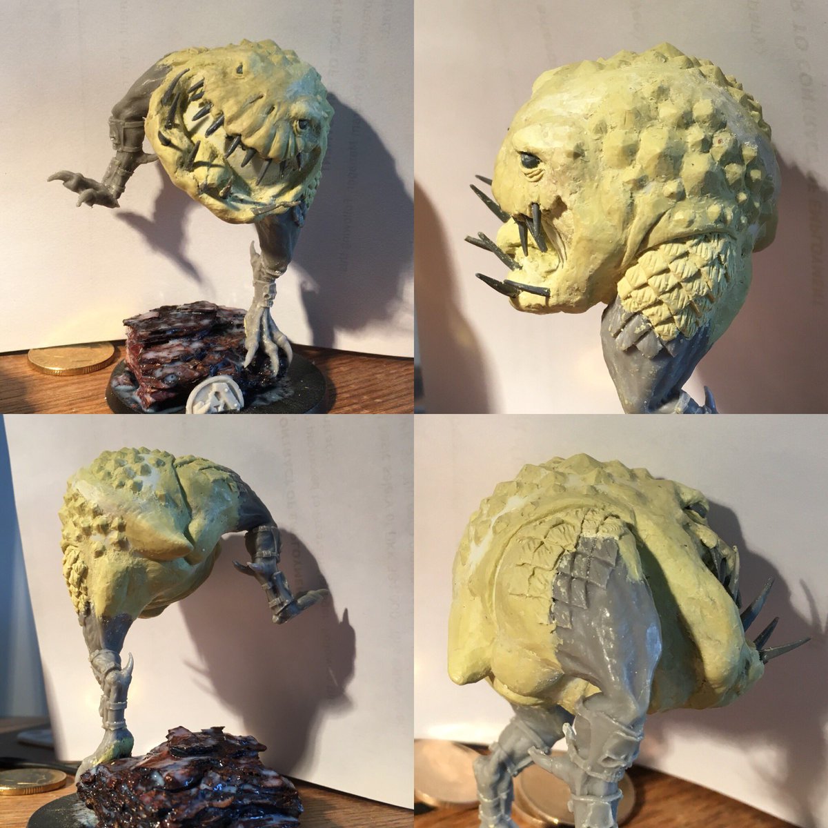 henrypmiller's tweet photo. Gnasher wrecking team commission. Made from a pingpong Ball, some @MierceMinis legs and a load of miliput :) https://t.co/yfn4kXV9Fn