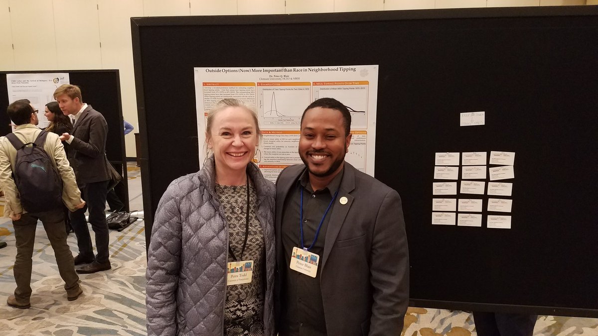 One of my Penn professors Petra Todd visits my poster!