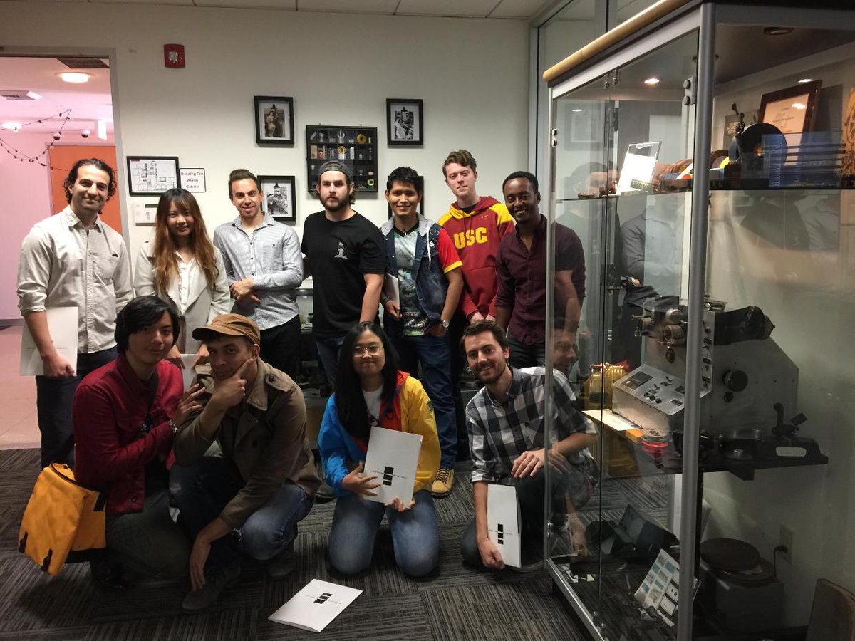 MPEG700's tweet image. We had #USC students come by the office to check out our Archive Room. The room is set up as a vintage working editing suite. Great to see Reine-Claire Dousarkissian, who is a MPEG member as well as an instructor at USC and teaches #AdvancedEditing with #AvidMediaComposer.