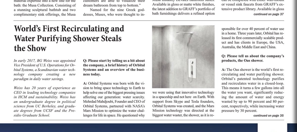 Orbital Systems The Oasshower Steals The Show Booth 1641 Hdexpo18 Read Full Interview Bweiss10 On P 18 T Co C9xap6wolq T Co Wcpkqu7xk2