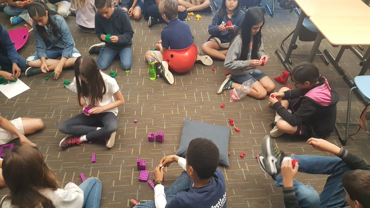 sallyhoyt's tweet image. Practicing volume of 3-d shapes with linkers. #5thgrade #westlakecharter #wcsperseverance Is it possible to make a cube that is 16 linkers cubed? Why not? What is the closest number you can get to 16 that is a cube?