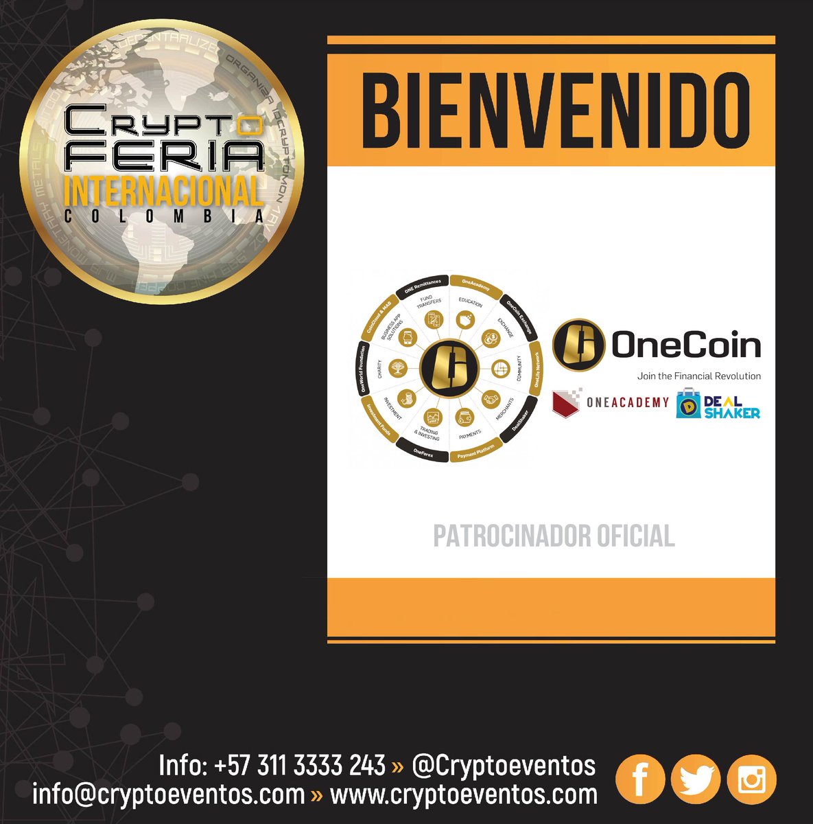 Cryptoeventos's tweet photo. Nuevo Patrocinador Oficial de #CryptoFeria Internacional Colombia 2018.

#bitcoin #triskel #ethereum #dash #edicacionfinanciera #medellin https://t.co/IcBPo9Aw1h