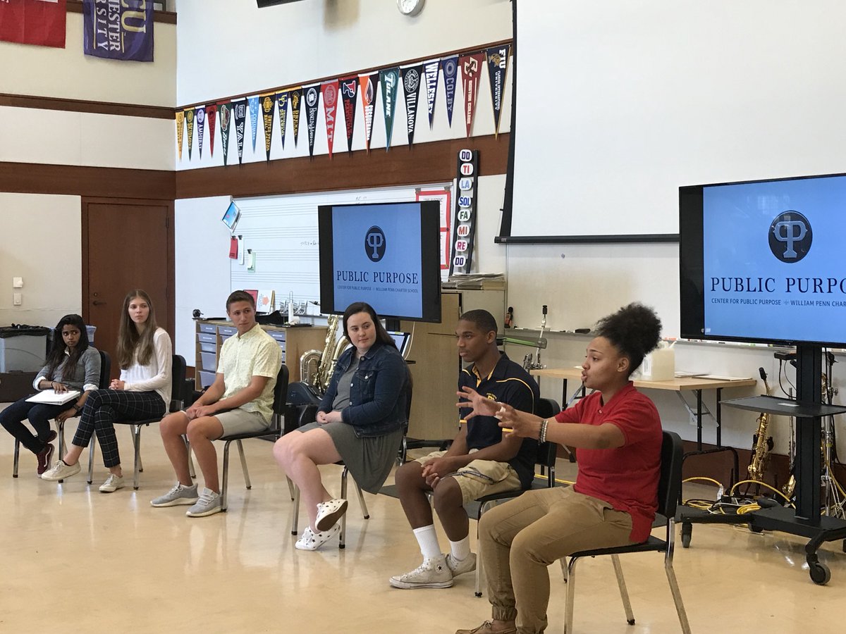 PennCharter's tweet photo. “I picked the project that would let me do the most work possible.” - Blaise C., who is working with a humanitarian org to get a supplies to Swaziland. He’s learning about large companies -and their philanthropic arms. #PCSeniorcomp #OPCweekend https://t.co/W0GI9bQOYX