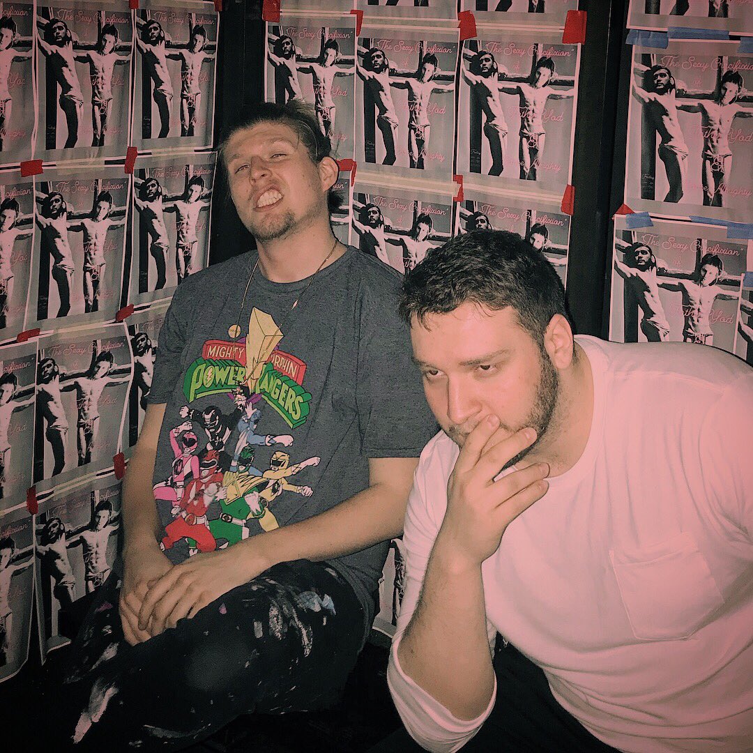 ZacRutterArt's tweet photo. It’s with a heavy heart that we say goodbye to all our listeners for the final time, it has been our pleasure to satisfy you sinners with our voices and a special thank you to Disciple Michael for always providing your holy scriptures and creative input. #YOD #goodfridays #wsru https://t.co/dXLITYGqRN