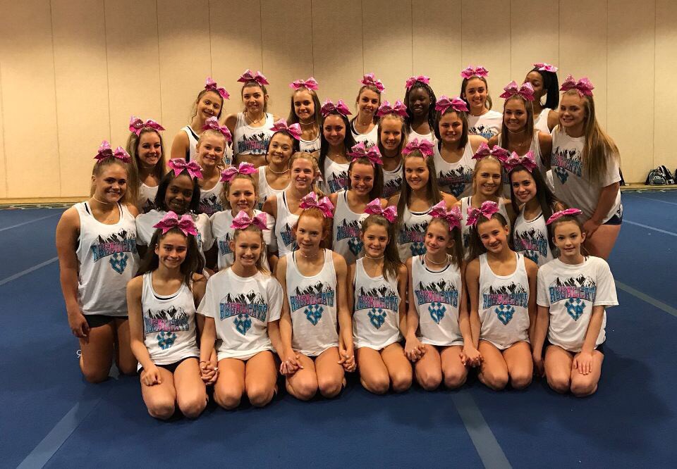 CA_RegalCats's tweet photo. These Babes are ready to start the Climb! Day 1 for our RegalCats at the Summit! If you are in Disney or can watch on Varsity TV, catch Regal performing tonight at ESPN Arena South 6:38pm! #Babes #Summit2K18 #PinkBowsMatter #MediumSr4 #MorningPractice 💙🎀 https://t.co/0BBqs5OEQ7