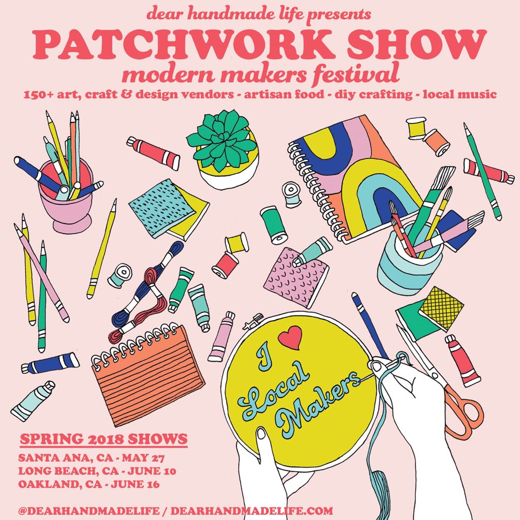Freckled_Fern's tweet photo. So excited to be apart of the Long Beach patchwork show! #patchwork #patchworkshow #LongBeach #freckledfern #handmade #dearhandmadelife https://t.co/bGQxqyBjVJ