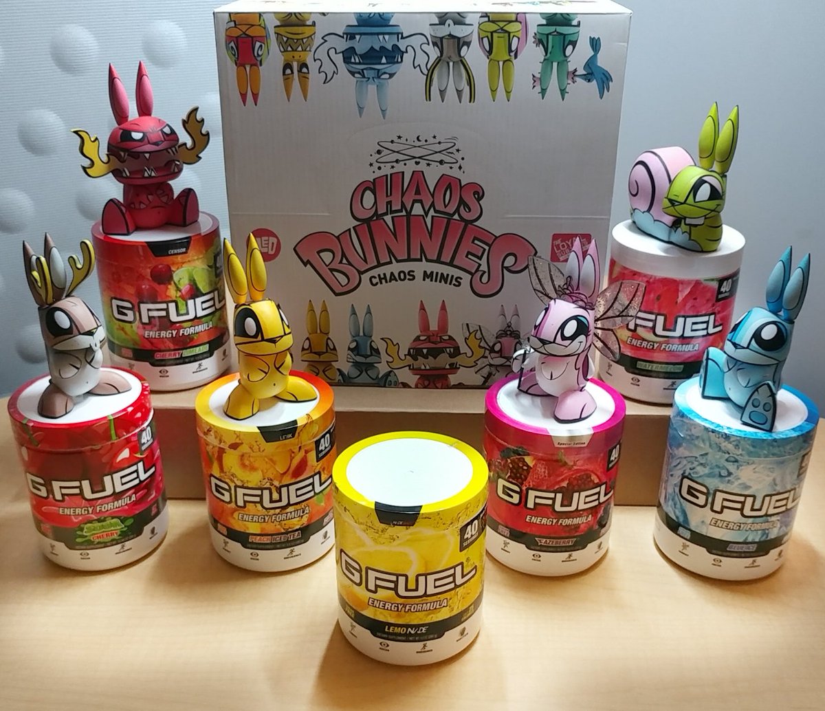 MarkqTheFox's tweet image. The Chaos Bunnies Council welcoming in our latest #GFUEL member LemoNade to the @GFuelEnergy collection!

#GSQUAD #JLED