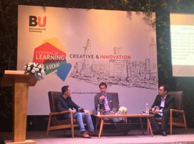 DoM_FM_BU's tweet photo. Jeff Bray and colleagues at the Global Festival of Learning in Vietnam! #BUproud @DoM_FM_BU @BURetailEd https://t.co/Oxotoq2snK