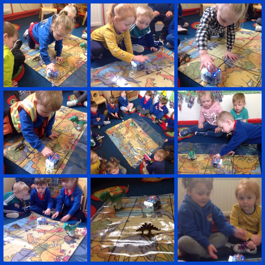 PPS_Draig's tweet image. Beebot met our dino friends, Dave and Suzie! We helped Beebot find his way to their caves for a Trex Tea 🍰☕️🍦#phipdcf @Phip_Primary