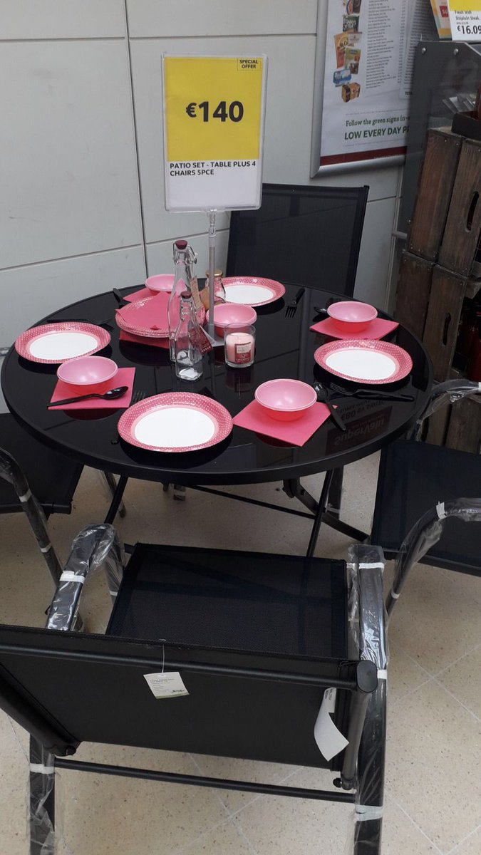 Summer has landed here at <a href="/SvCastletroy/">Supervalu Castletroy</a>!!! Patio set now ONLY €140... ideal for the bank holiday weekend 🎉 #summer2018 #maybankholiday