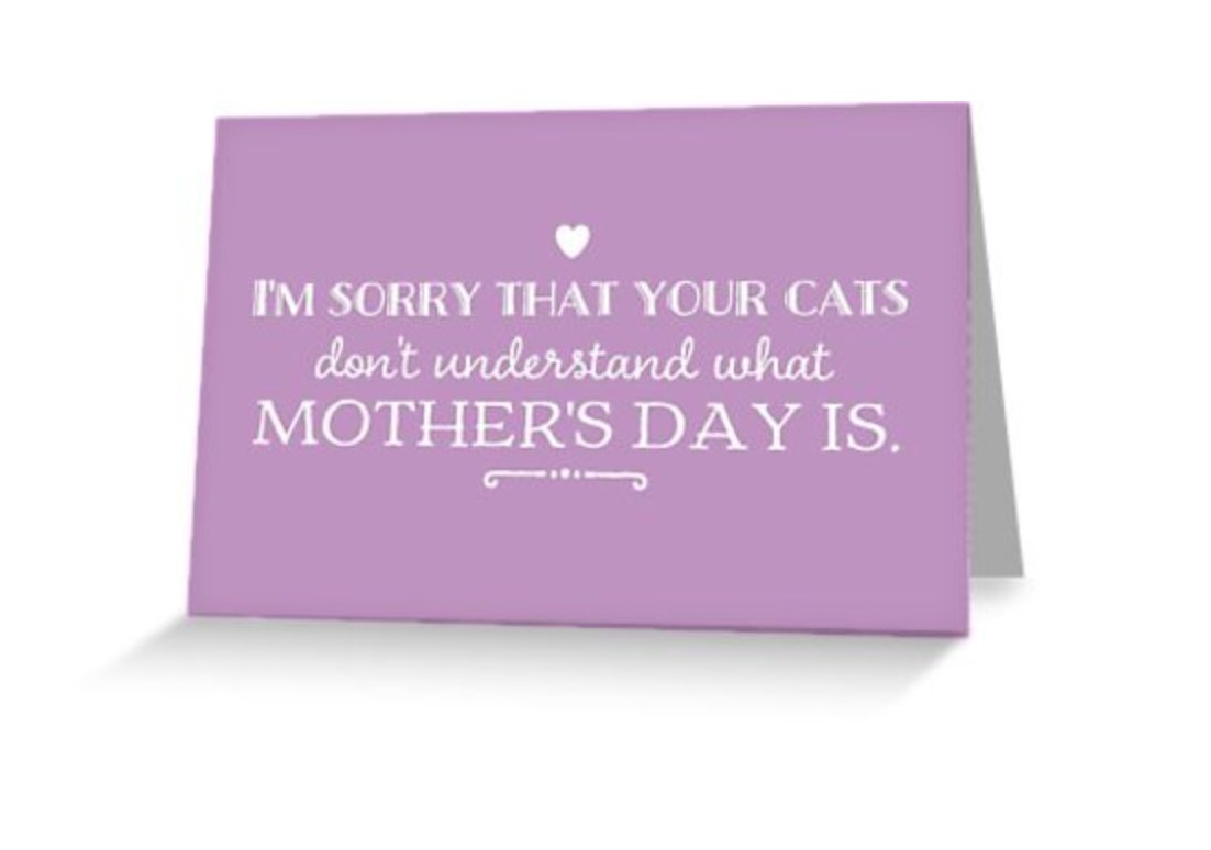 LolWowOmgStore's tweet photo. New cards now available! "I'm sorry that your cats don't understand what Mother's Day is." #MothersDay #Mom #Cards #GreetingCards #FunnyCards #funny #sarcasm #lol

https://t.co/O6awEec9gM https://t.co/z9N699O7Fk