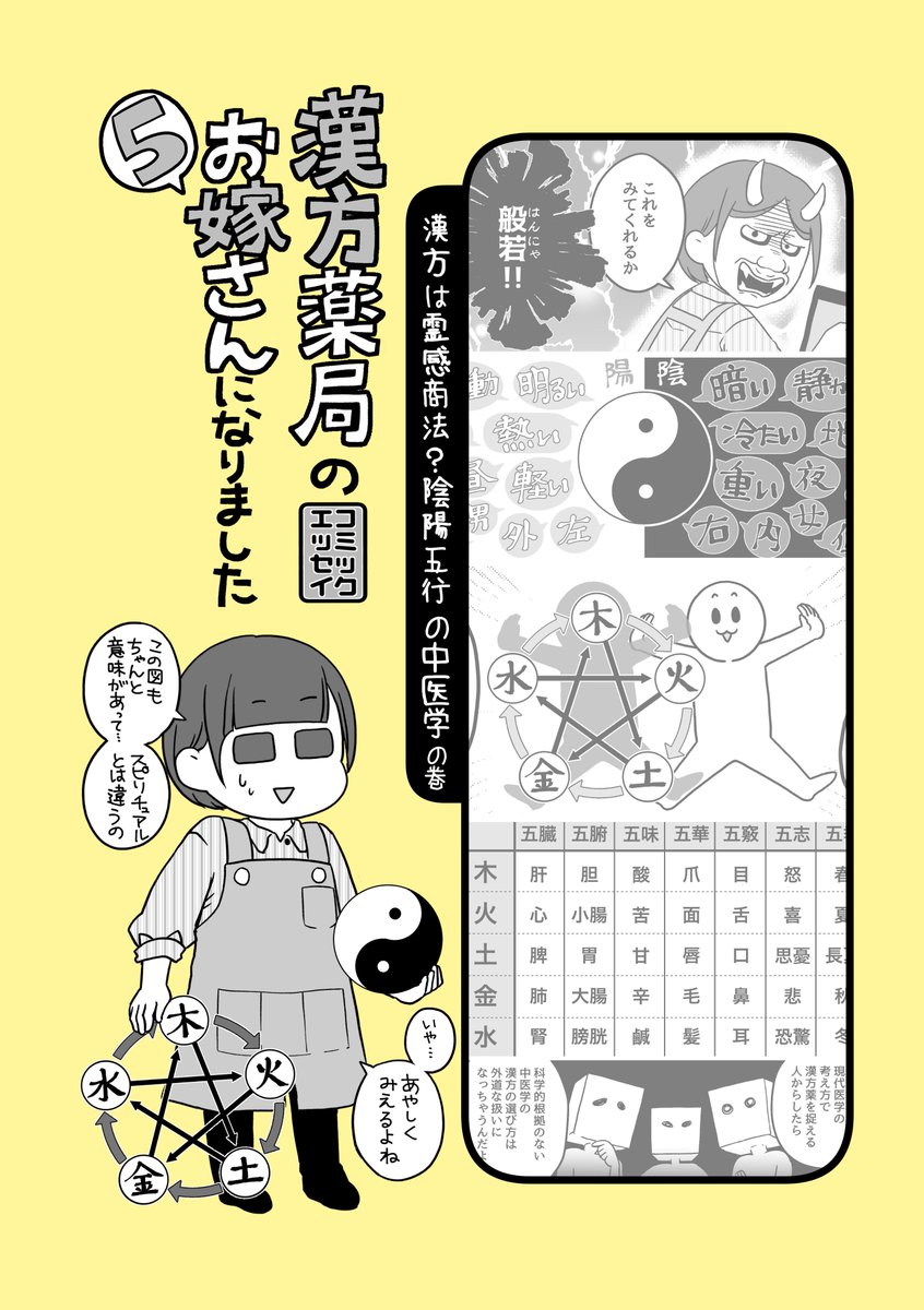 【東京コミティア124新刊】
新刊のその2は漢方の有名な図を解説してみた「～漢方は霊感商法?陰陽五行の中医学～」300円です。スピリチュアル?怪しすぎると思っていたあんな図やこんな図の理論をわかりやすくした実録コミックエッセイ。あなたの心のヘェボタンを押したい
#コミティア #COMITIA 